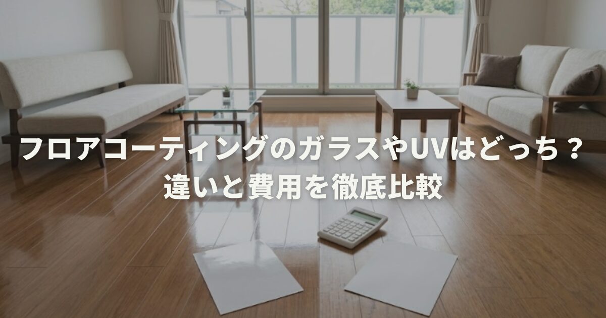 フロアコーティングのガラスやUVはどっち？違いと費用を徹底比較