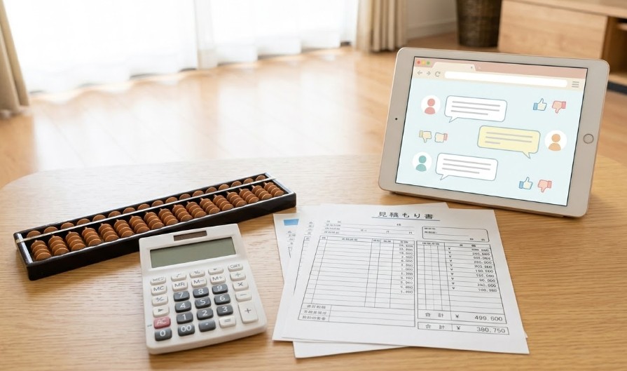 ネットの口コミに見る見積もり総額の妥当性