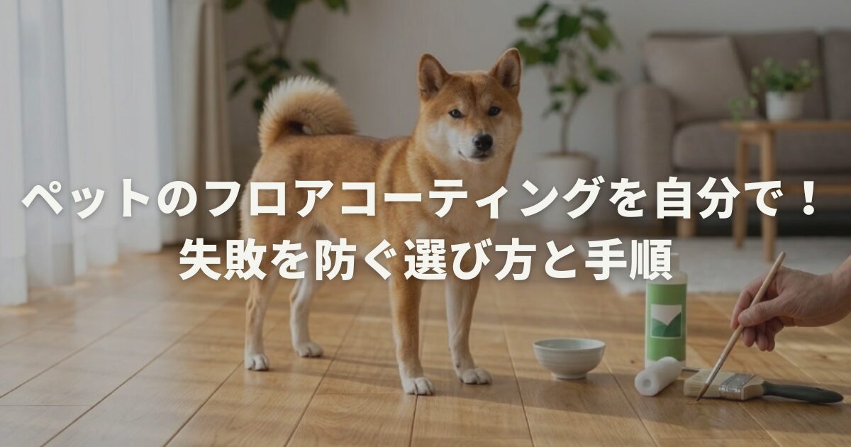 ペットのフロアコーティングを自分で！失敗を防ぐ選び方と手順